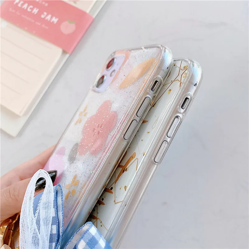 Противоударные чехлы для iPhone 11 Pro Max X XS XR 7 8 6 6S Plus яркие цвета ожерелье ремешок на