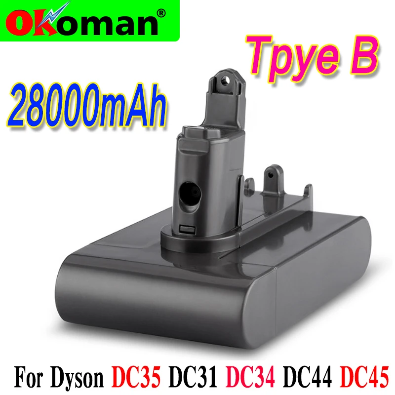 Литий ионный аккумулятор для Dyson батарея пылесосов DC35 DC45 DC31 DC34 DC44 Animal 4 8 Ач 22 2 в 28000
