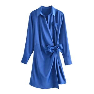 JC·KILIG 2021 New Solid Satin Double  Dress 66432H