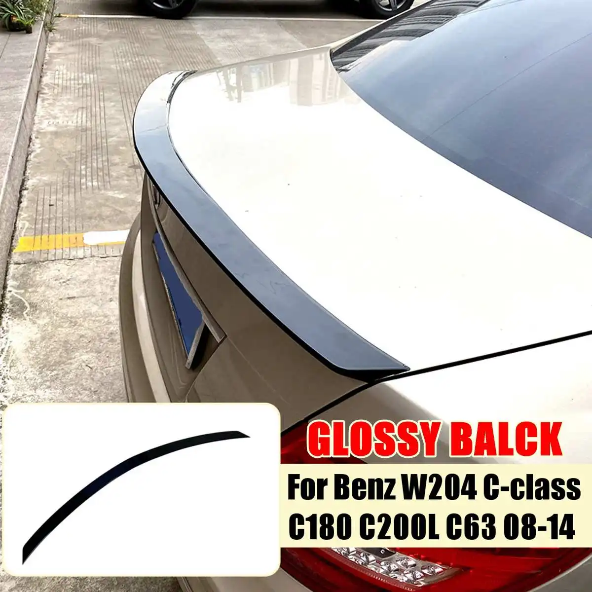 Заднее крыло спойлер для Benz W204 c класса C180 C200L C63 2008 2009 2010 2011 2012 2013 2014 MK7.5 MK5 MK6 Защита