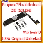 Материнская плата для iphone 7 Plus, 5,5 дюйма, сбез Touch ID, основная плата без ID-учетной записи, логическая плата на 100% протестирована, хорошая работа, поддержка 4G