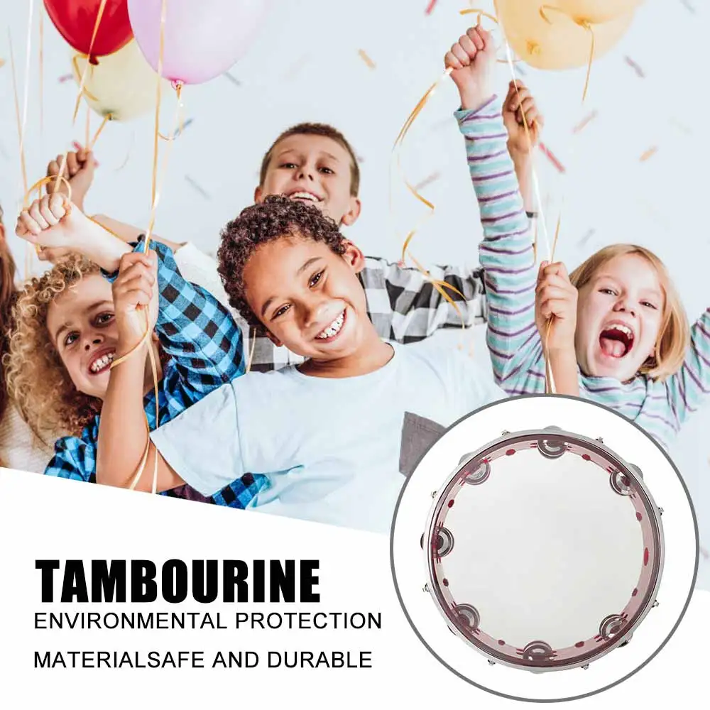 

Tambourine Kids Hand Tambourine Toy Self-tuning Handbell Rattle For Party Percussion Instrument for Children Early Education