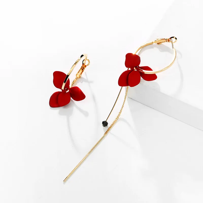 

LEIZNO flower Long Hanging earrings s925 sterling Silver for women's jewelry Unusual hoop piercing pandora fashion 2021 trend