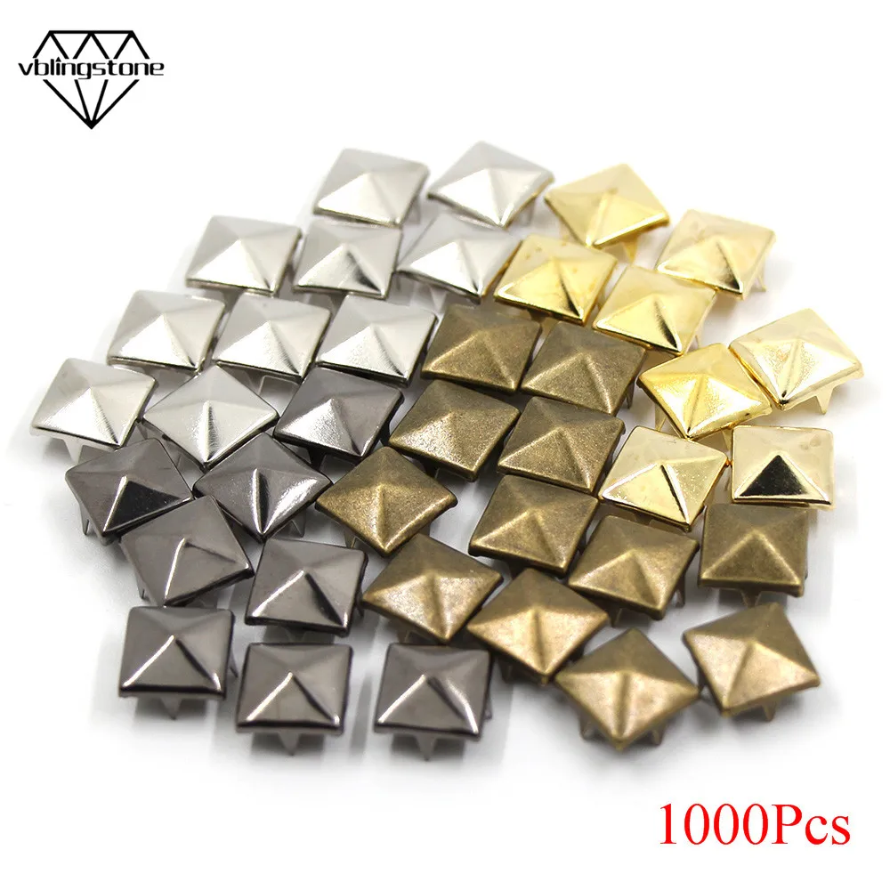 Квадратные Заклепки с четырьмя заклепками 4 цвета 1000 шт.|Заклепки для одежды| |