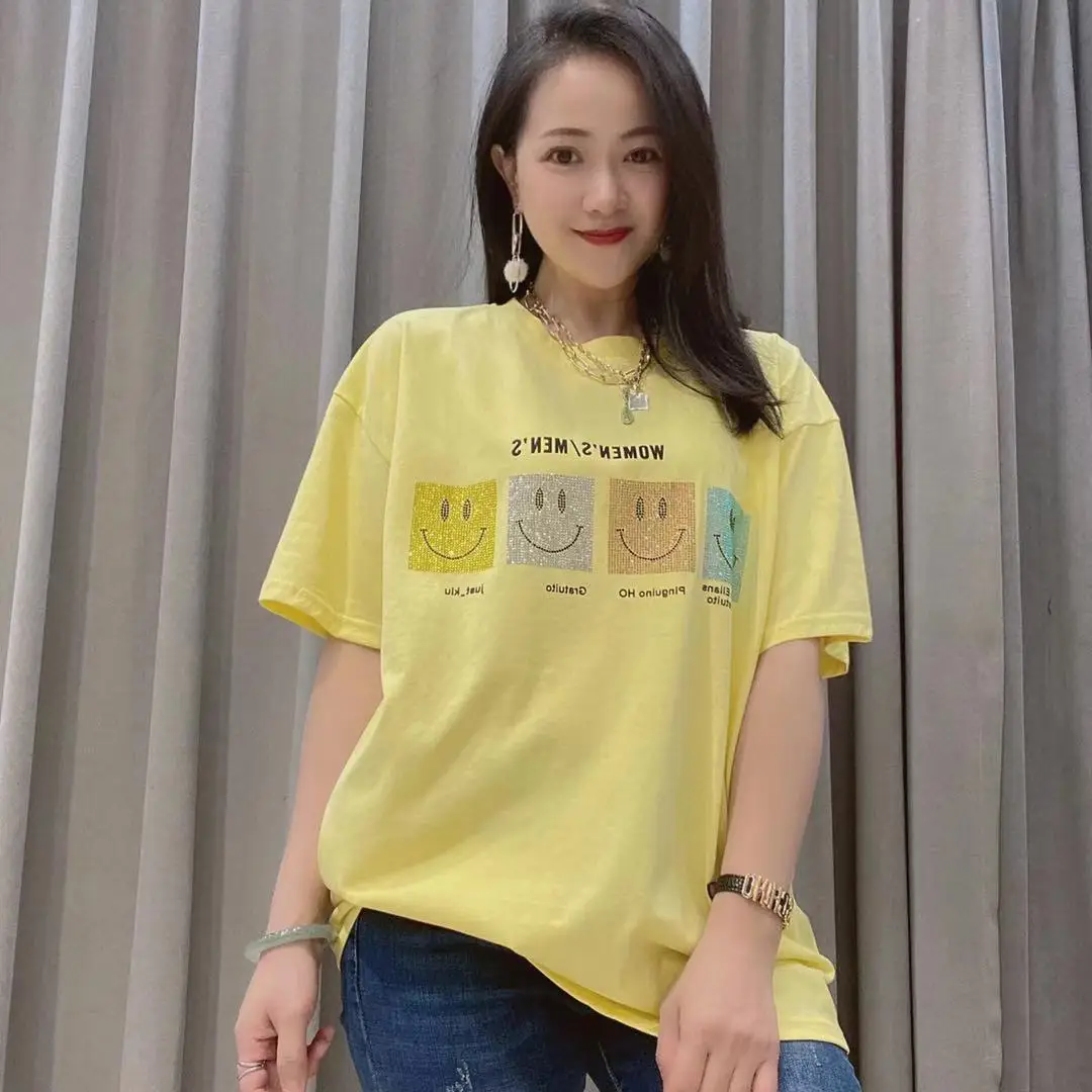 

2021 Summer New Casual Smile Short Sleeve 2032