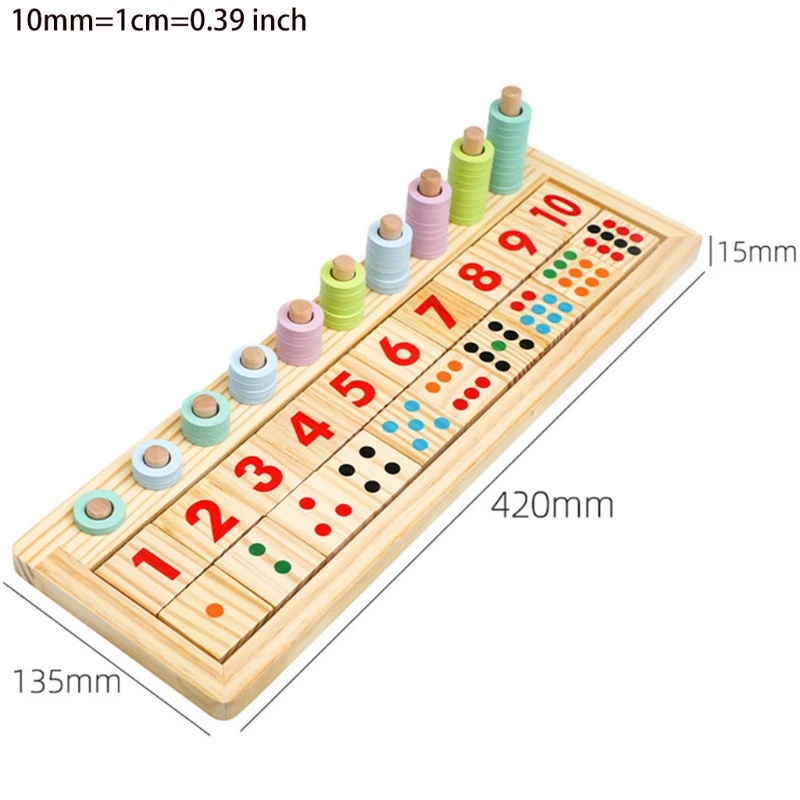 

Wooden Puzzle Rings Number Block Arithmetic Parent-child Interaction Toddler Early Education Cognition Toy Teaching Aids