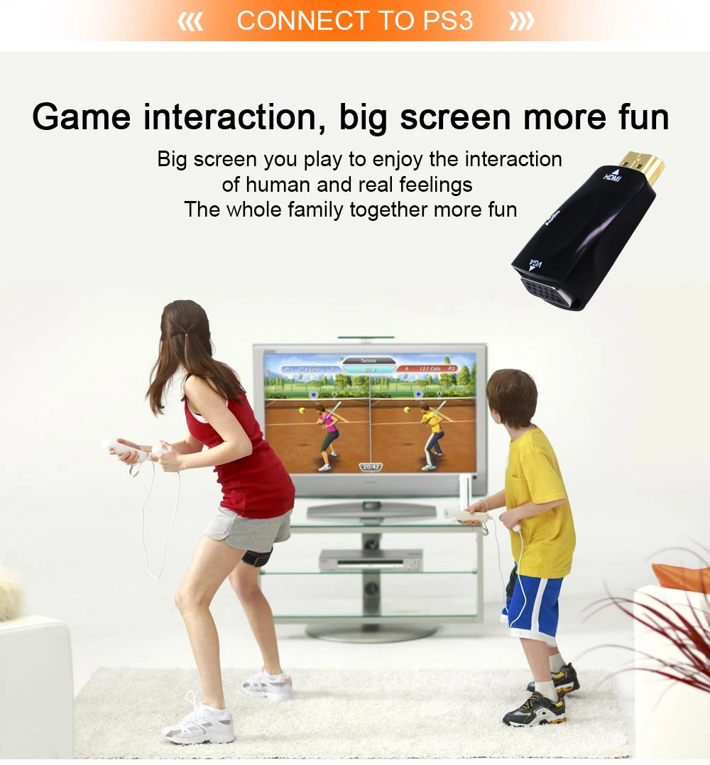 Rovtop HDMI в VGA адаптер аудио кабель конвертер мужчин и женщин поддержка HD 1080P для ПК