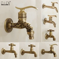 anituqe bronze washing machine crane decorative outdoor faucet garden bibcock tap mop faucet el505