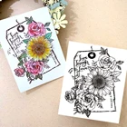 Цветочные Новые прозрачные силиконовые штампы для самостоятельного изготовления скрапбукинга и штамповнаборы резиновых штампов для изготовления декоративных открыток