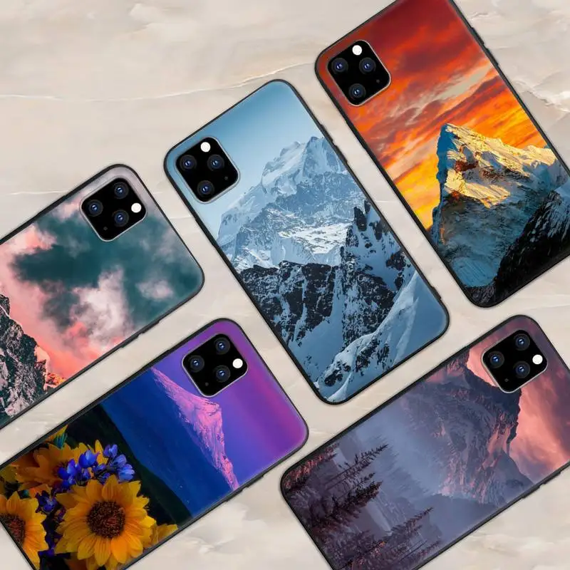 

3D Emboss Mountain Phone Case for iphone 12 13 Mini SE 2020 5 5S 6 6S Plus 7 8 Plus X XR XS 11 Pro Max Fundas Coque cover