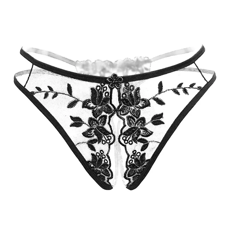 

Sexy Underwear Underwear Women Hollow Crotch Free Briefs Perspective Embroidery Temptation Tease Thong