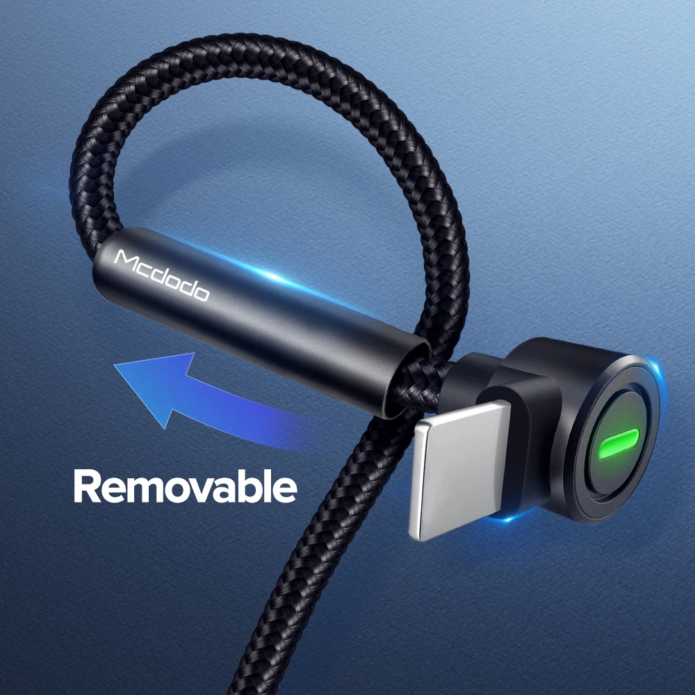 MCDODO 2 м 5A Тип C USB кабель Быстрая зарядка 4 0 LED Телефон держатель для Xiaomi Mi 11 10 Huawei
