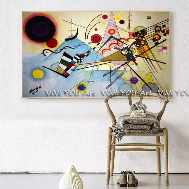 WASSILY-KANDINSKY картина маслом лучшая ручная Настенная лист домашнее декоративное