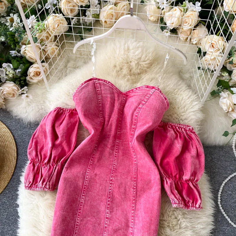 Дизайнерское сексуальное женское розовое платье с накладкой на грудь короткая