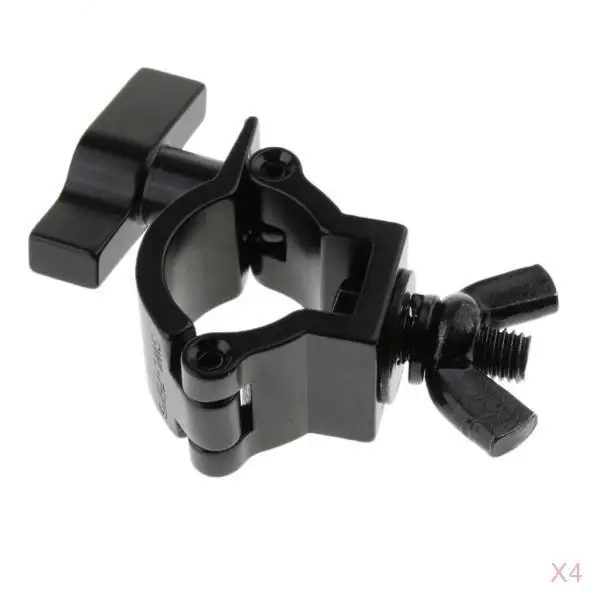 

4 x Durable Black Truss Light Clamp Hook Bracket 165.34lb Capacity for Stage