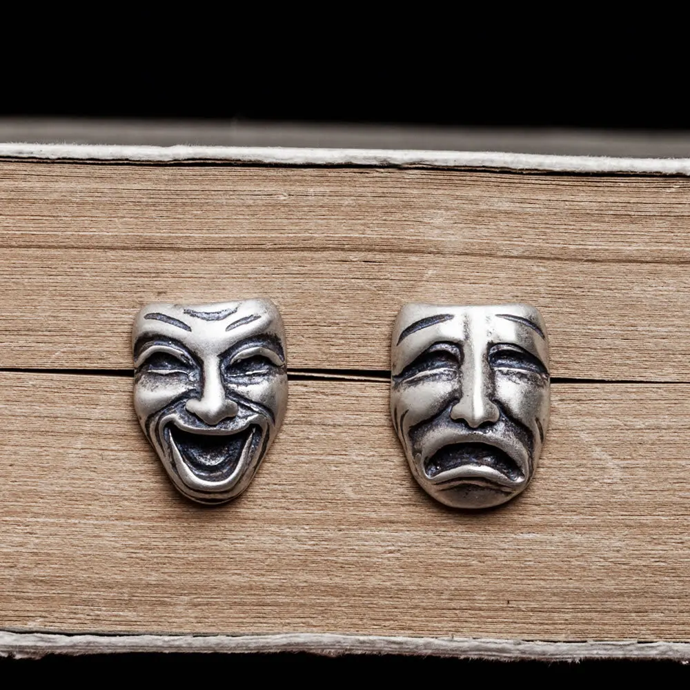 Серьги женские и мужские из серебра 925 пробы с креативным плачом|Серьги-гвоздики|