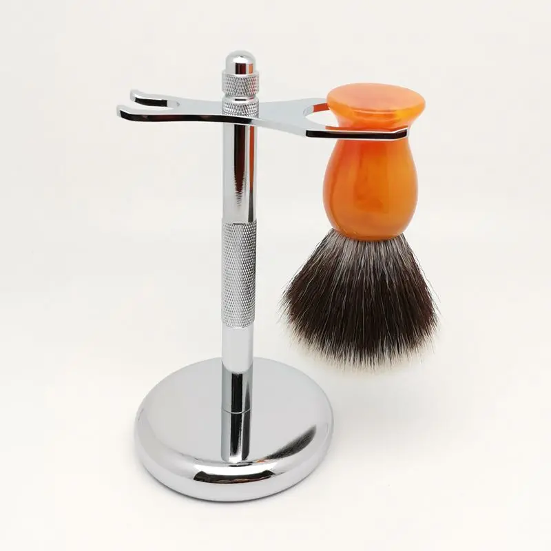 TEYO Synthetic Shaving Brush Set Include Shaving Stand and Brush for Wet Shave Cream