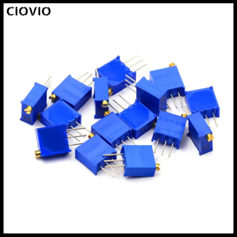 50pcs 3296W 3296 50 100 200 500 ohm 1K 2K 5K 10K 20K 50K 100K 200K 500K 1M 103 100R 200R 500R Trimpot Trimmer Potentiometer |