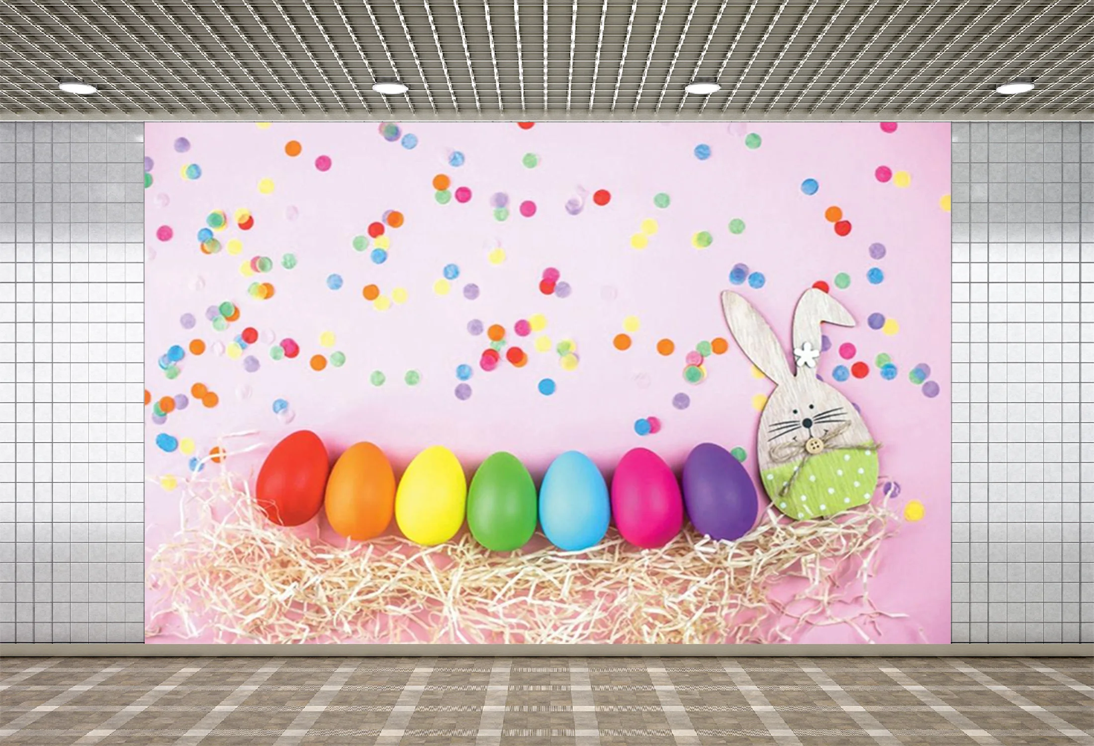 

Lyavshi Pink Cute Easter Eggs Dots Celebration Party Baby Photography Background Vinyl Photo Studio Photocall Backdrop