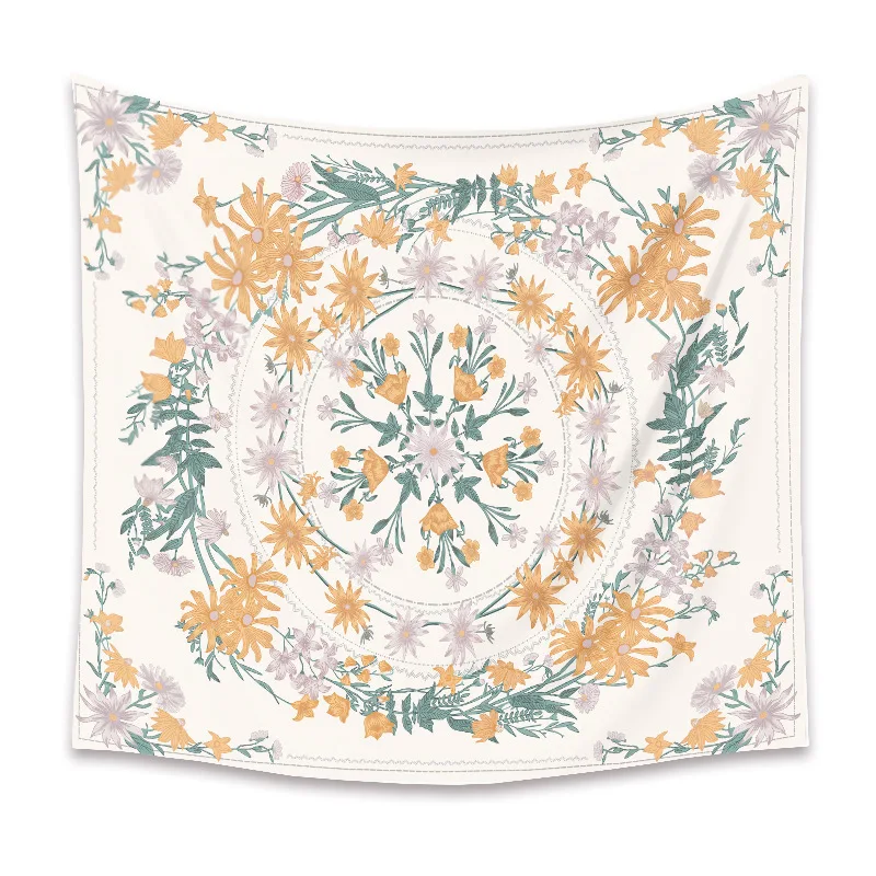 1 Pcs Bohemian Style Printed Tapestry Beautiful Floral Plant Wall Hanging Blanket Beach Towels 130*150cm/150*200cm | Дом и сад
