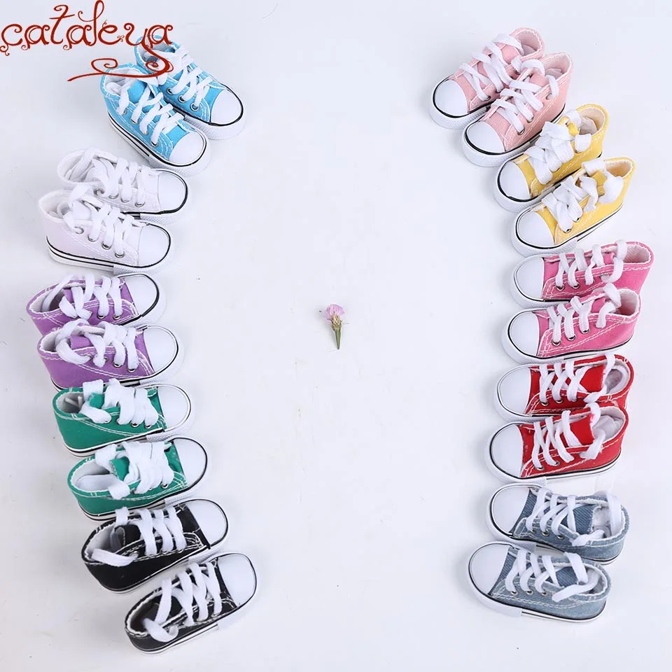 

Парусиновая обувь Cataleya для шарнирных кукол, 7,5 см, 5 см, модная мини-обувь для кукол, обувь для русской куклы «сделай сам», аксессуары для куко...