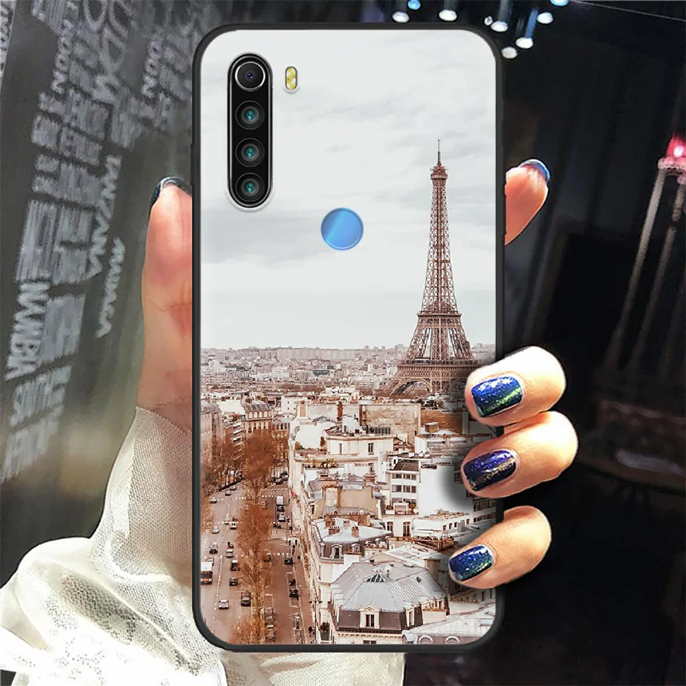 

Romantic Paris Eiffel Tower Phone Case Cover Hull For XIAOMI Redmi 7a 8a S2 K20 NOTE 5 5a 6 7 8 8t 9 9s pro max black prime