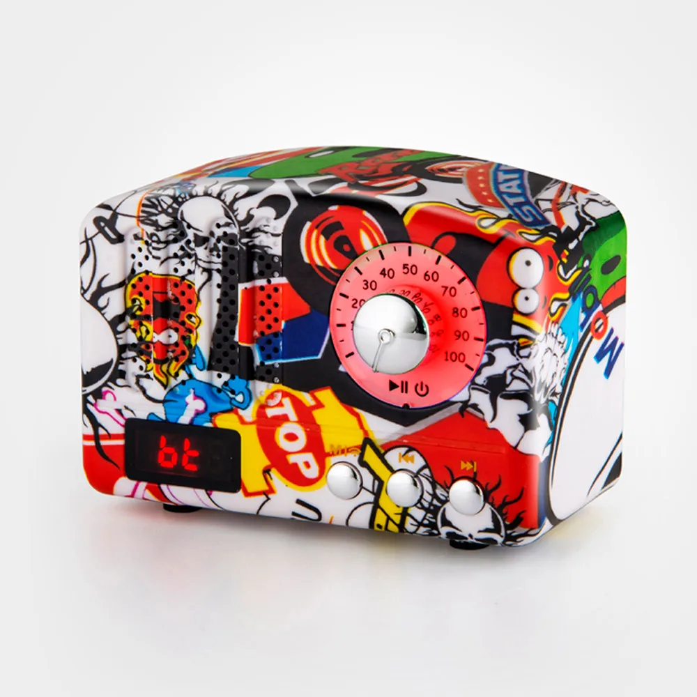 Портативный беспроводной мини-радиоприемник F808 Волшебная цветная лампа с