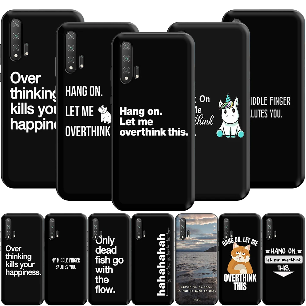 Повесьте на Let Me Overthink этот силиконовый чехол для Huawei Honor V30 30 8 8A 8X 8C 9 9X 10 Note View 20 20S Pro