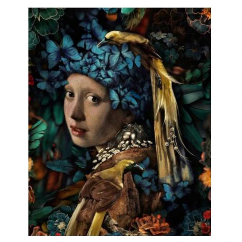 

5d Diamond Painting Full Drill Forest Animal Pearl Ring Girl New Arrival Diamond Embroidery Decorations For Home BM035