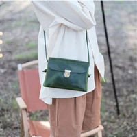 fashion casual luxury natural real leather ladies lock shoulder bag retro desig daily outdoor summer lightweight messenger bag
