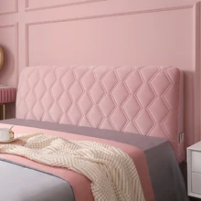 All-inclusive Luxury Quilted Bed Head Cover Thick Velvet Headboard Cover Solid Color Protection Dust Cover Bed Back Dust Cover