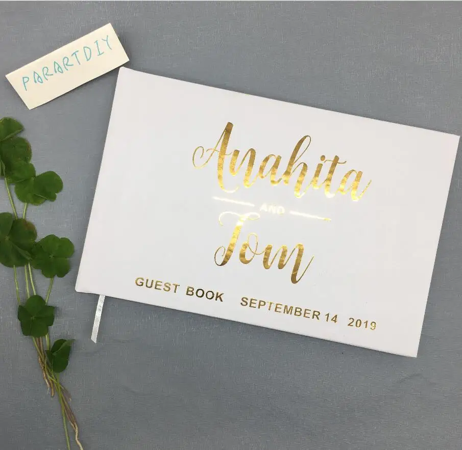 Индивидуальная белая Свадебная Гостевая книга журнал на заказ уникальная