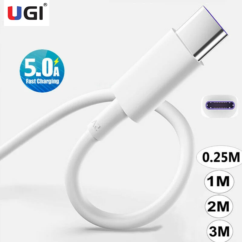 UGI 5A высокоскоростной кабель для быстрой зарядки Type C USB Samsung Galaxy S8 S9 S10 Huawei Android