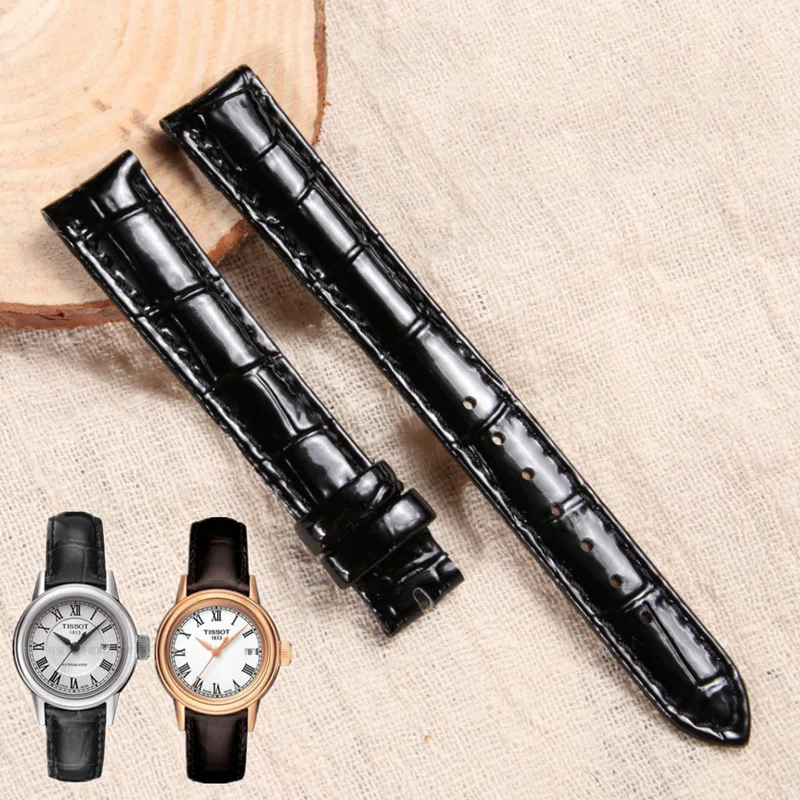 

Ремешок для часов OTMENG Wtach Band 14 мм 19 мм, кожаный сменный Браслет Tissot T085 Carson Series, аксессуары для женских часов