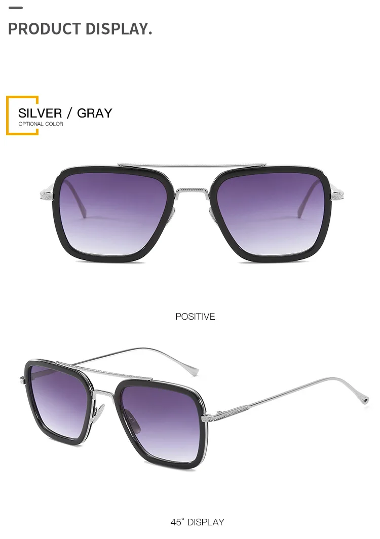 

High Quality Iron Man Tony Stark Fishing Sunglasses Square Outdoor Sport Fishing Glasses Men Spider Edith Glasses Sports Glasses