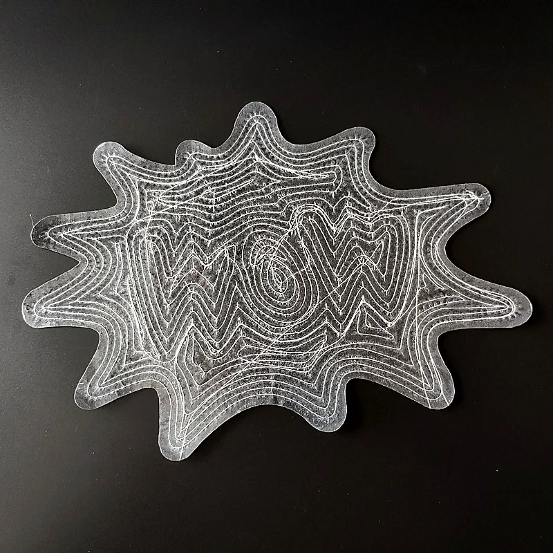 

265MM WOW Patch Clothes Stickers Letters Sequins Large Biker Badge Iron On Patches For Clothing Strange Things Christmas