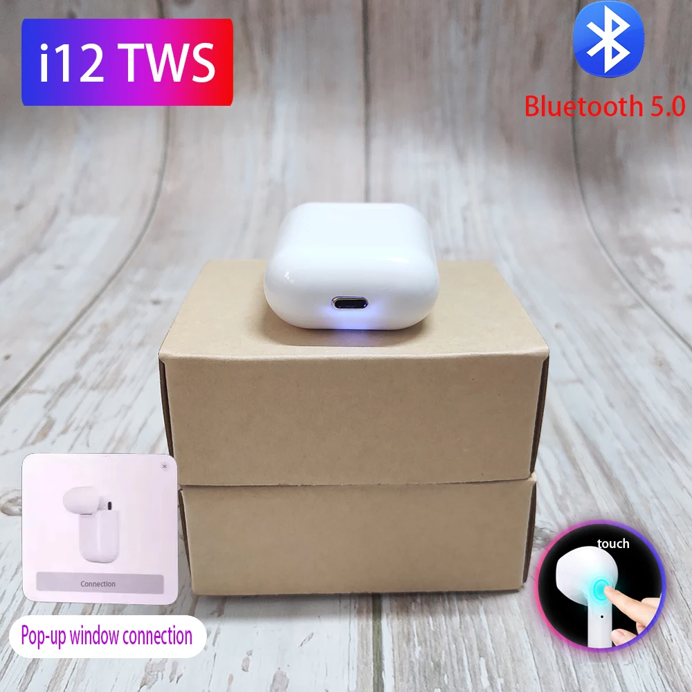 I 12 TWS наушники 5,0 Blutooth беспроводные наушники i7s PK w1 чип стерео Спортивная гарнитура pk i10 i80 i30 i60 i200 tws