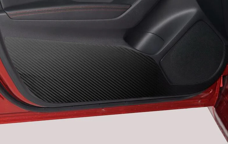 4Pcs Автомобильный Стайлинг боковой двери внутренняя наклейка анти-удар Защитная углеродное волокно Флим наклейка 4 шт./компл. для Mazda 3 Axela - Название цвета: 4Pcs