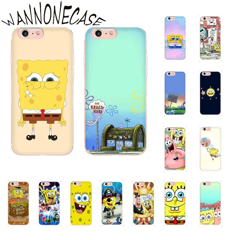 WANNONECASE Губка Боб Квадратные Штаны Патрик Сделай Сам Роскошный чехол для iPhone 8 7 6 6S