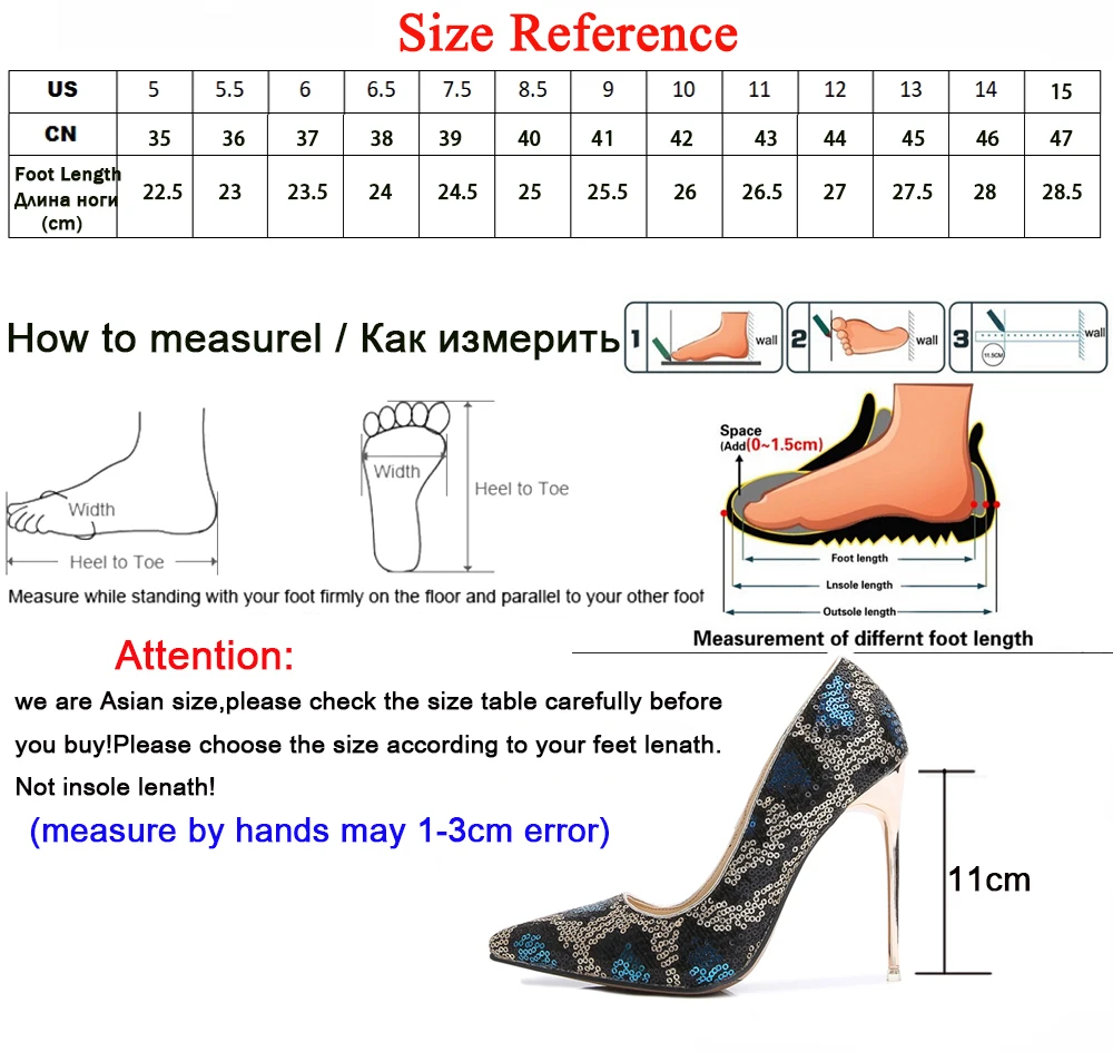 

High Heels Women Pumps 46 Sequins Gold Stiletto Heels 11cm Fashion Snake Pattern Pointed Toe Women Shoes Elegant Party Shoes