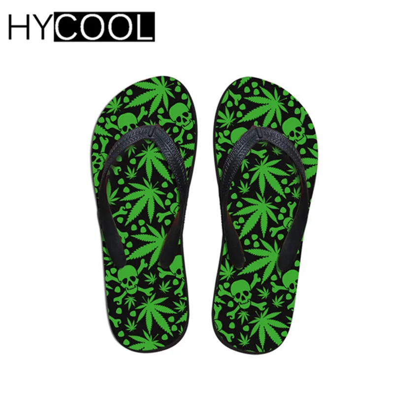 Hycool/шлепанцы в стиле панк с 3D принтом черепа; летние мужские пляжные вьетнамки; мужские резиновые повседневные уличные классные мужские резиновые шлепанцы; - Цвет: C4113AB