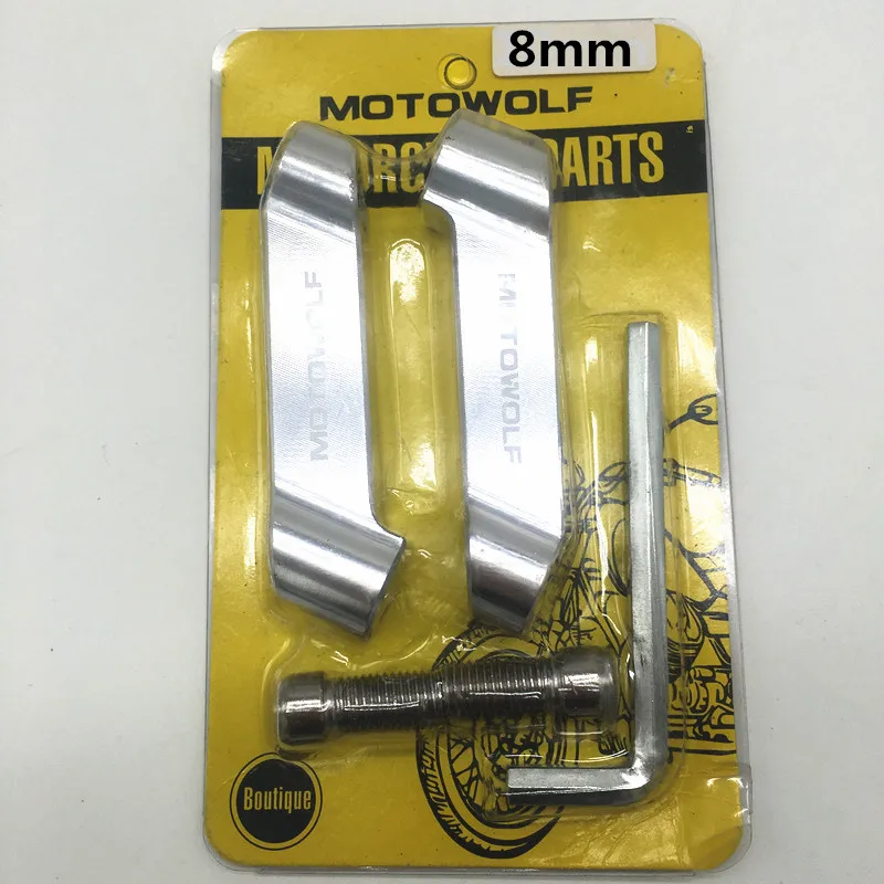 8mm 1 pair silver Мотоцикл Зеркало заднего вида длинная Подставка Кронштейн держатель Универсальный 8/10 мм Мотоцикл заднего вида дополнение к зеркалу кронштейн держатель - Цвет: 8mm 1 pair silver