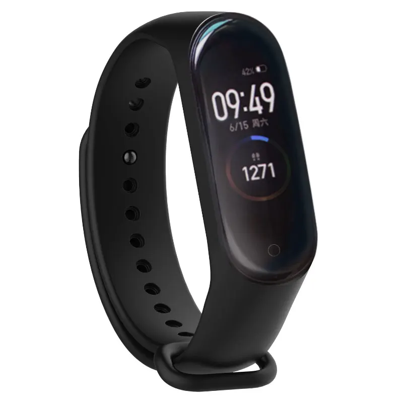 Цветной браслет mi band 4/3, аксессуары pulseira mi band 4, сменный силиконовый ремешок на запястье для xiaomi mi4, умный браслет на запястье