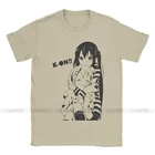 Мужские футболки K-On Azusa  Yui Fun, хлопковая футболка с короткими рукавами, футболки с японским музыкальным аниме, одежда с круглым вырезом, футболка с принтом