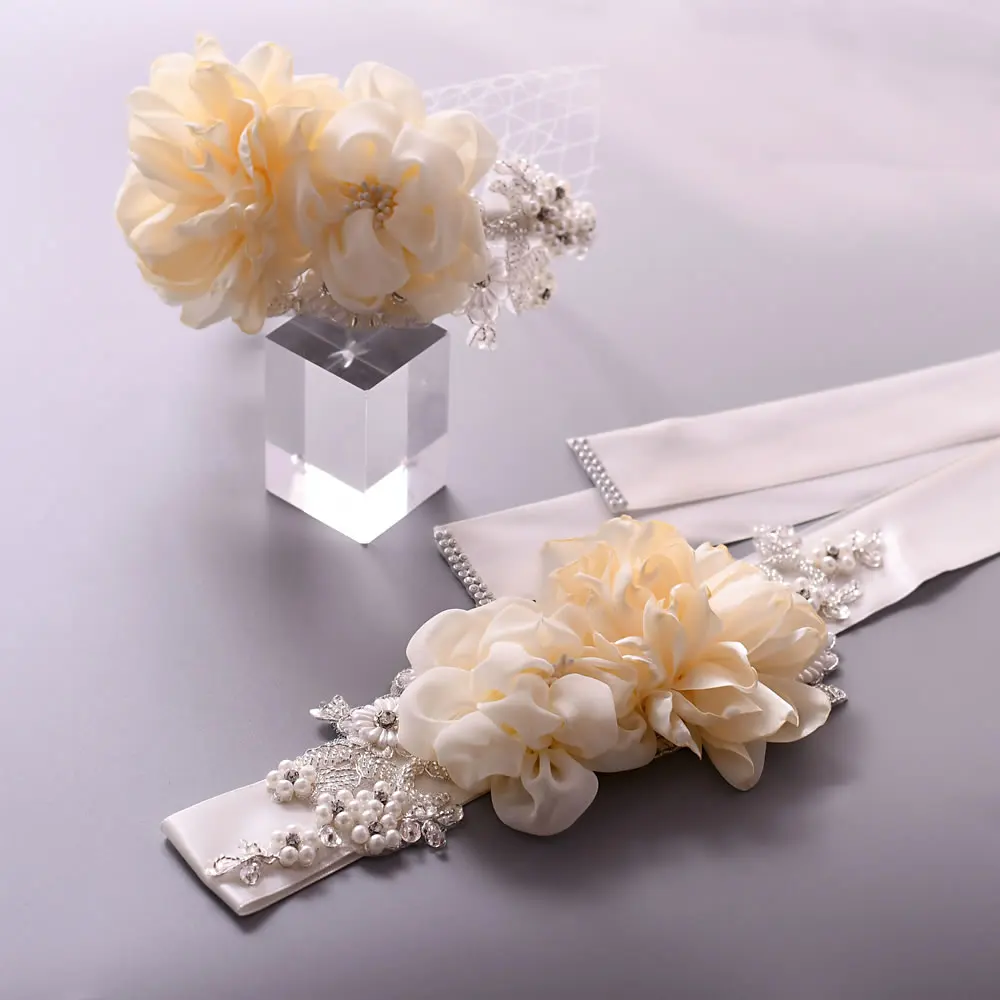 S172 ремень с цветами для свадебного платья Пояс невесты ремни бусинами Аксессуары