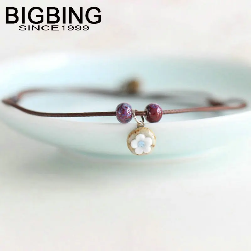 Ювелирные изделия C010 BIGBING модный керамический Шарм браслет с цветком ручной