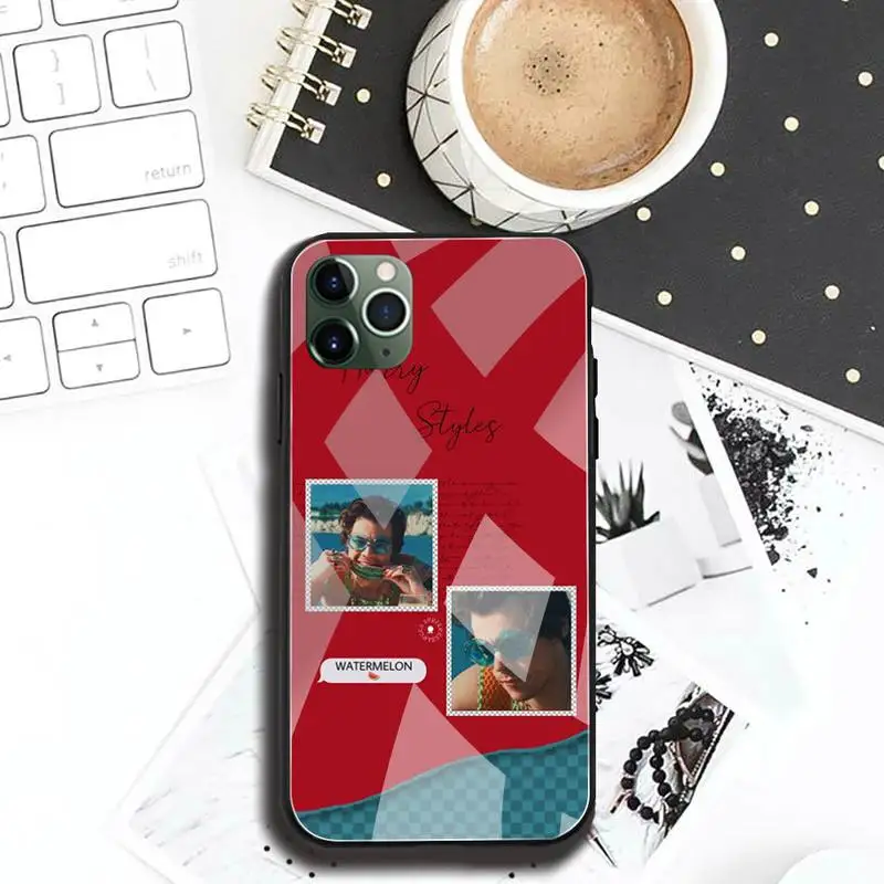 

Harry Styles with Watermelon Phone Case Tempered Glass For iPhone 12 pro max mini 11 Pro XR XS MAX 8 X 7 6S 6 Plus SE 2020 case