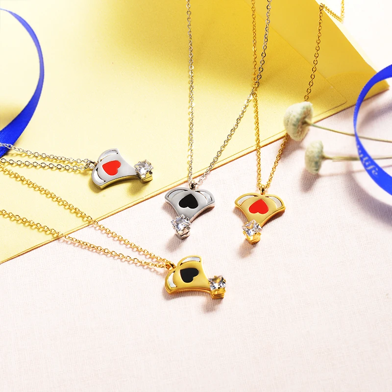 Ожерелье Baoyan из нержавеющей стали с большим кубическим цирконием для женщин |