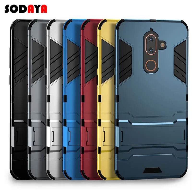 Защитные чехлы для Nokia 7 Plus Гибридный Силиконовый Резиновый чехол гибридный