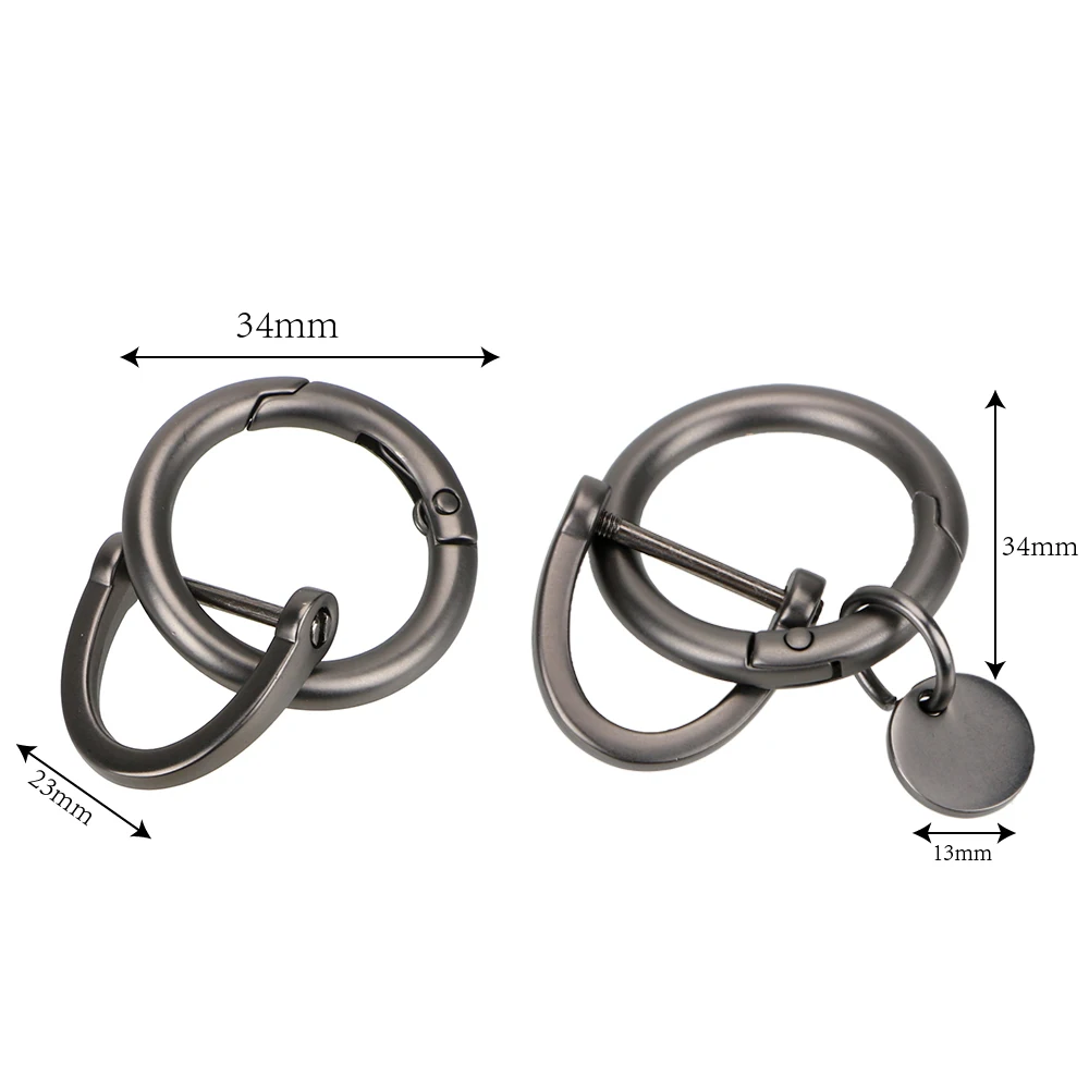 LEEPEE D образный брелок в форме подковы металлические кольца для ключей аксессуары